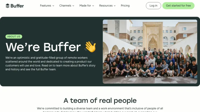 Buffer about page