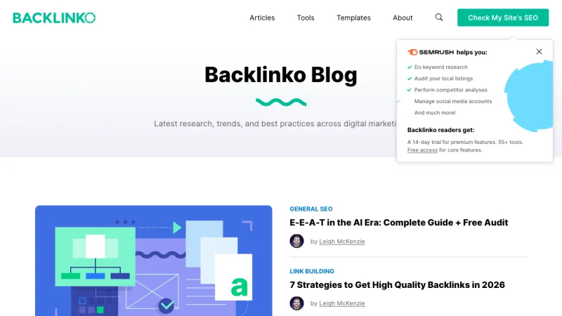 Backlinko Blog Page
