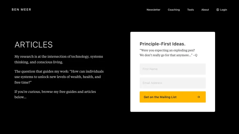 Ben Meer - Blog Page