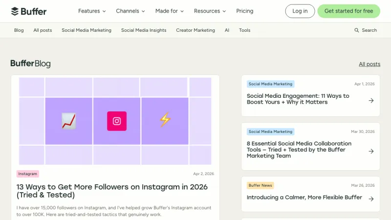 Buffer Blog Page
