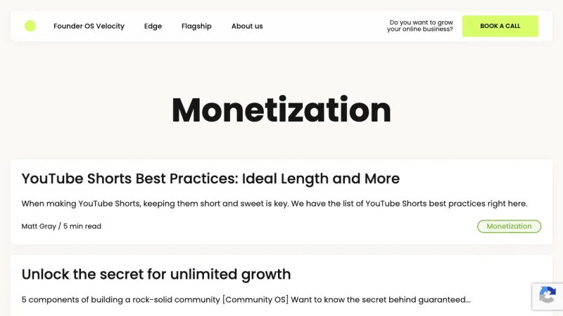 Founder OS Category Page
