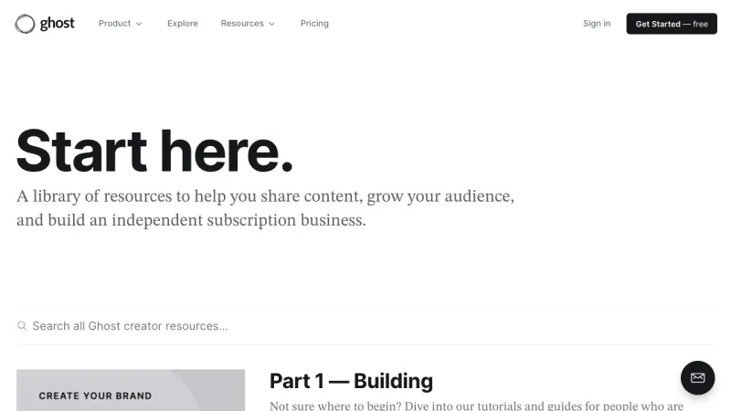 Ghost Blog Page