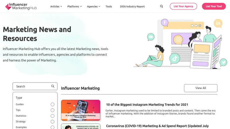 Influencer Marketing Hub - Blog Page
