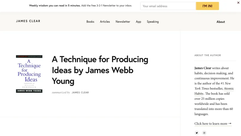 James Clear Book Summary Post