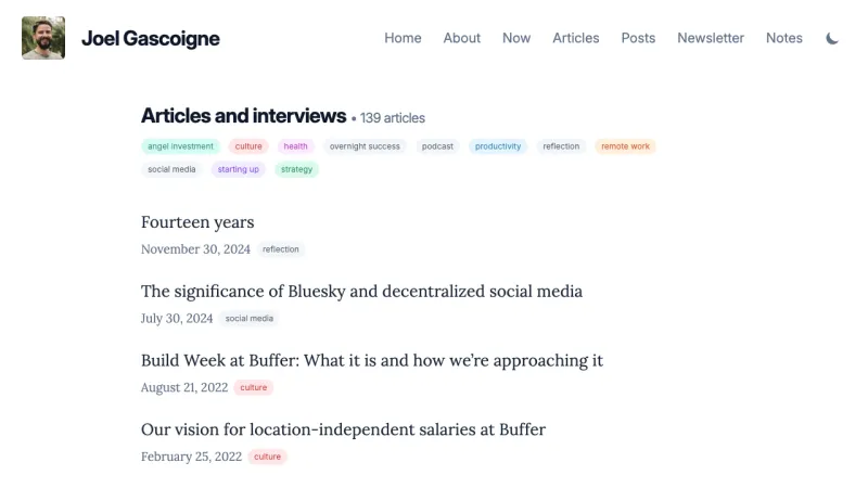 Joel Gascoigne - Blog Page