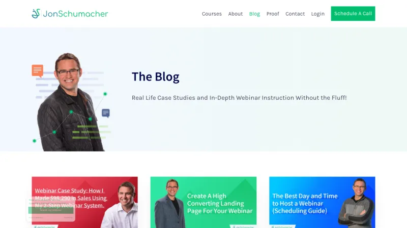 Jon Schumacher Blog Page