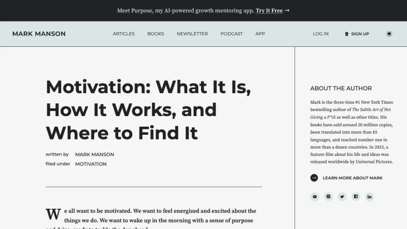 Mark Manson Category Page