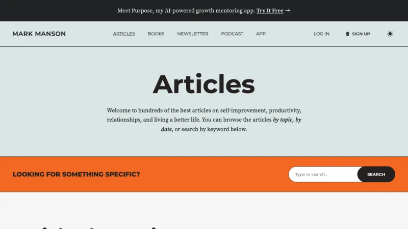 Mark Mansons Blog Page
