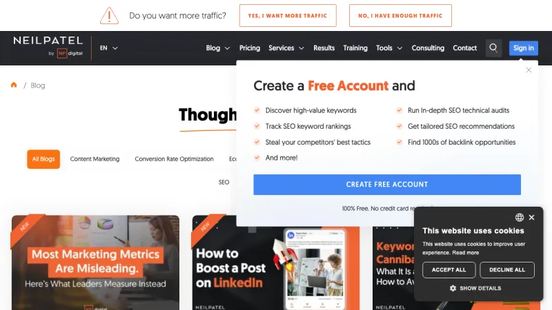 Neil Patel Blog Page