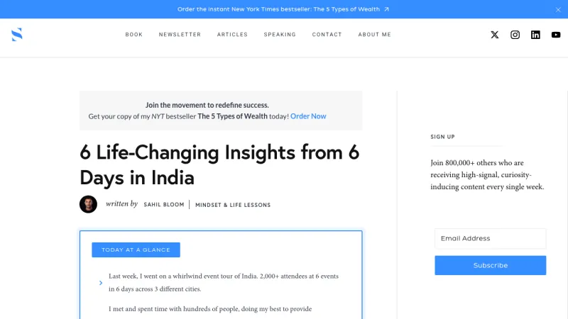 Sahil Bloom Individual Post Page