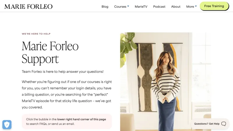 Marie Forloe Support Page
