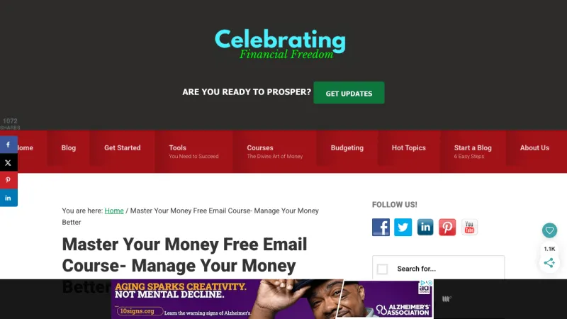 Master Your Money Free Email Course- Manage Your Money Better