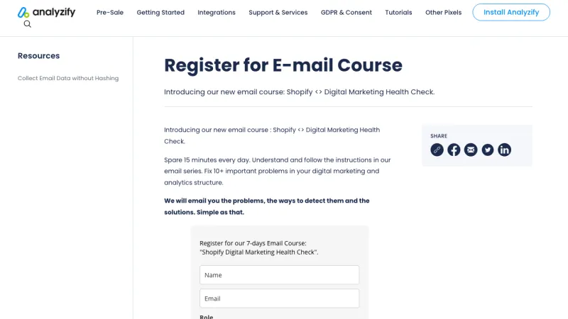 Shopify Digital Marketing Health Check