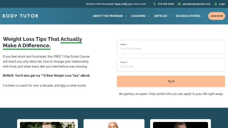 Weight Loss Tips – FREE 7-Day Email Course