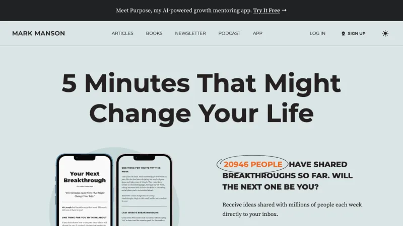 Mark Manson - Home Page