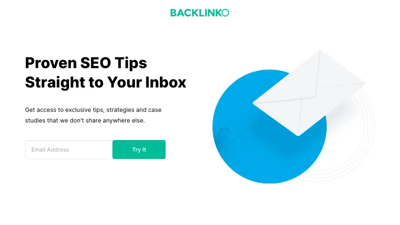 Backlinko Newsletter Page