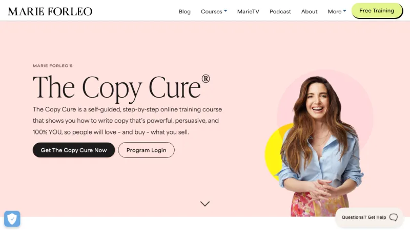 Copy Cure Program Info Page