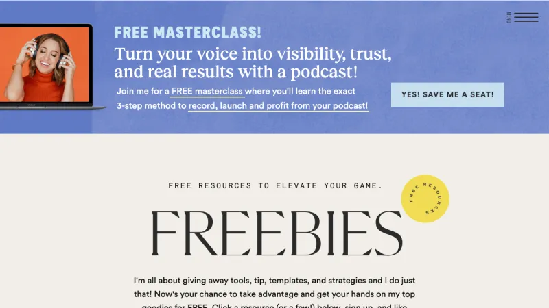 Jenna Kutcher - Freebies / Resources Page