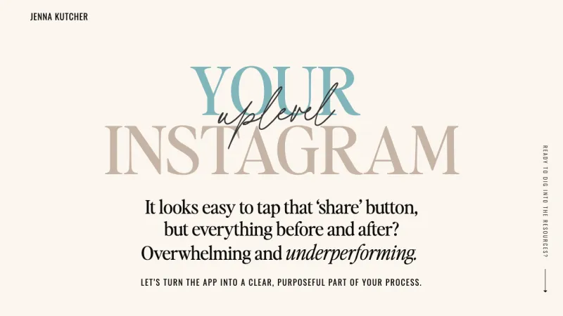 Jenna Kutcher - Instagram Freebies - Resources Page