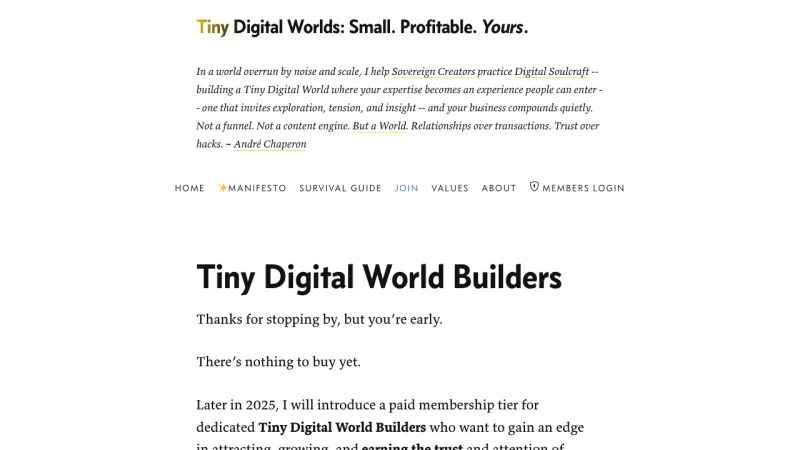 Tiny World Newsletter