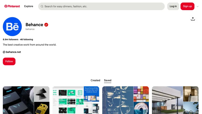 Behance - Pinterest Examples
