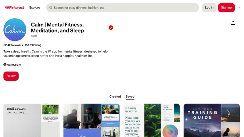 Calm - Pinterest Examples