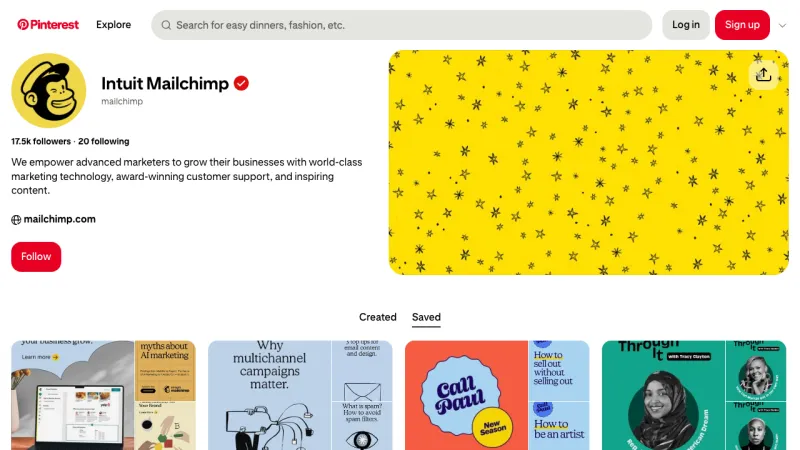 Intuit Mailchimp - Pinterest Examples