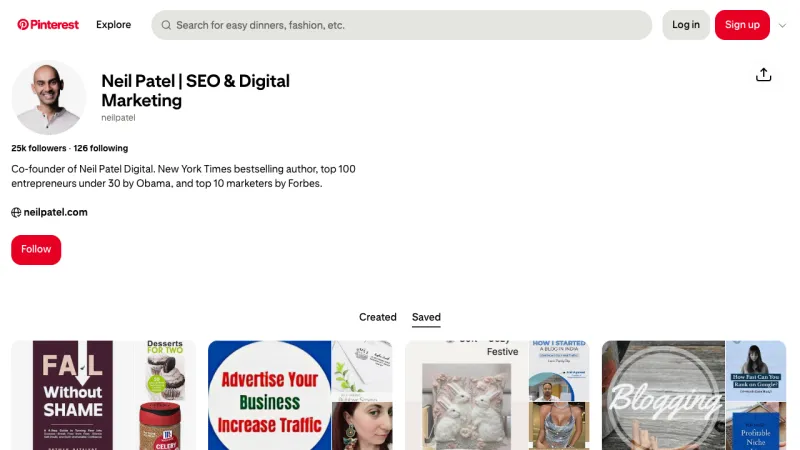 Neil Patel - Pinterest Examples
