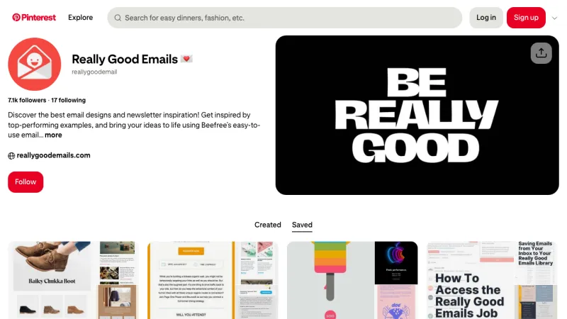 Really Good Emails - Pinterest Examples