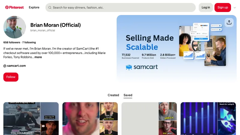 SamCart - Pinterest Examples