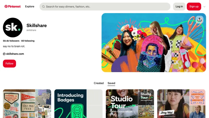 Skillshare - Pinterest Examples