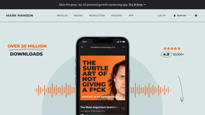 Mark Manson - Podcast Page