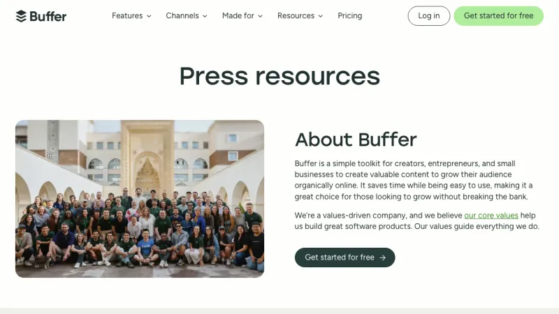 Buffer Press Page