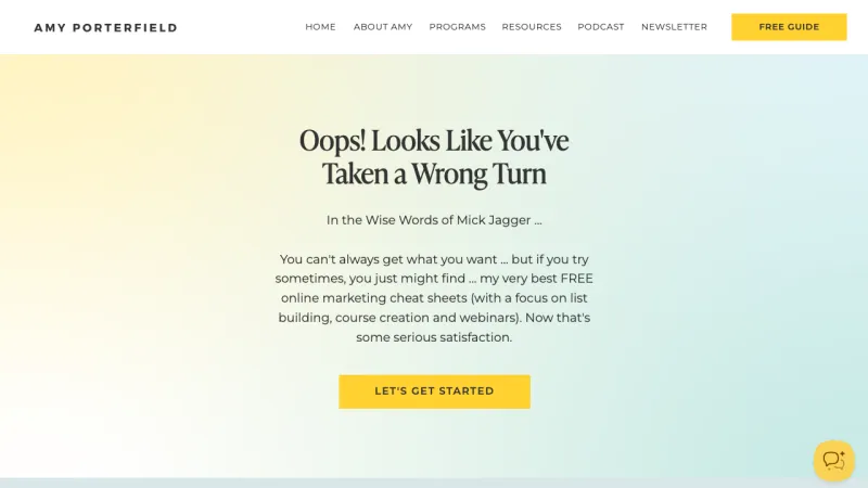 Amy Porterfield Learn page