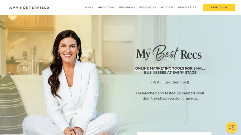 Amy Porterfield Resource page