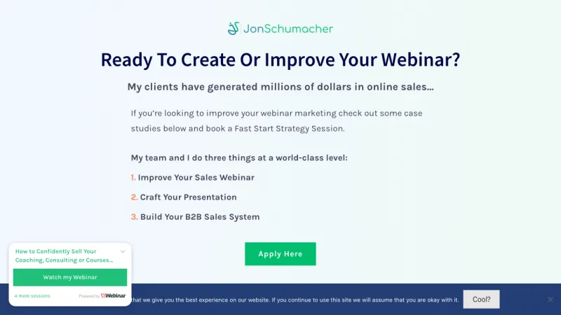 Jon Schumacher Testimonials Page