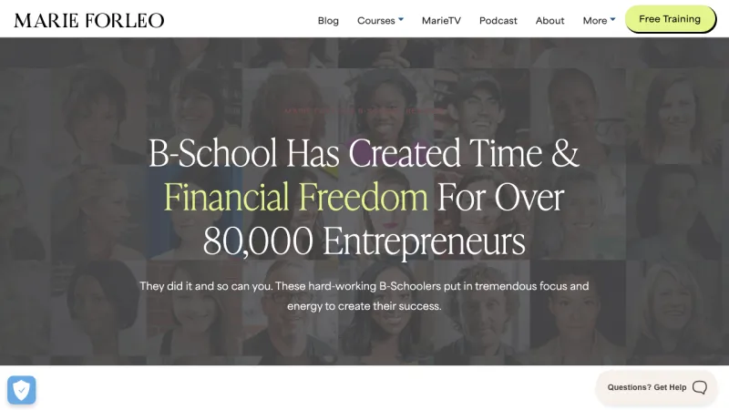 Marie Forleo’s B-School Reviews Page