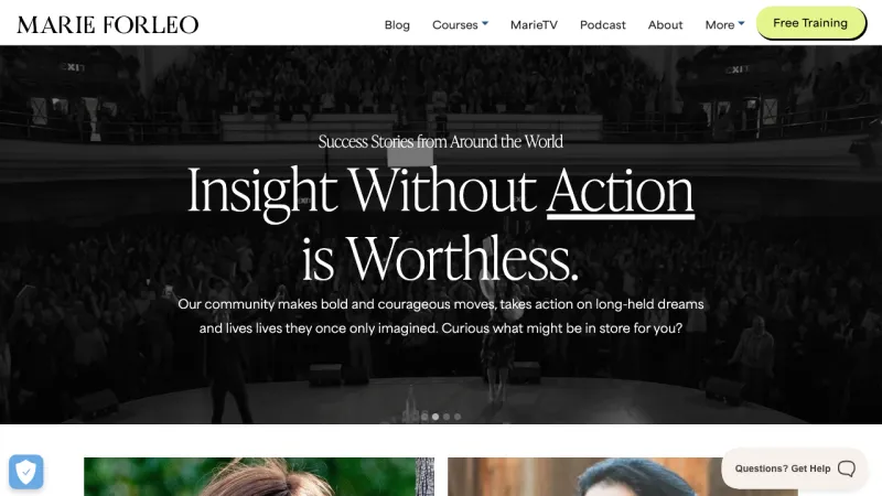 Marie Forleo Success Stories Page