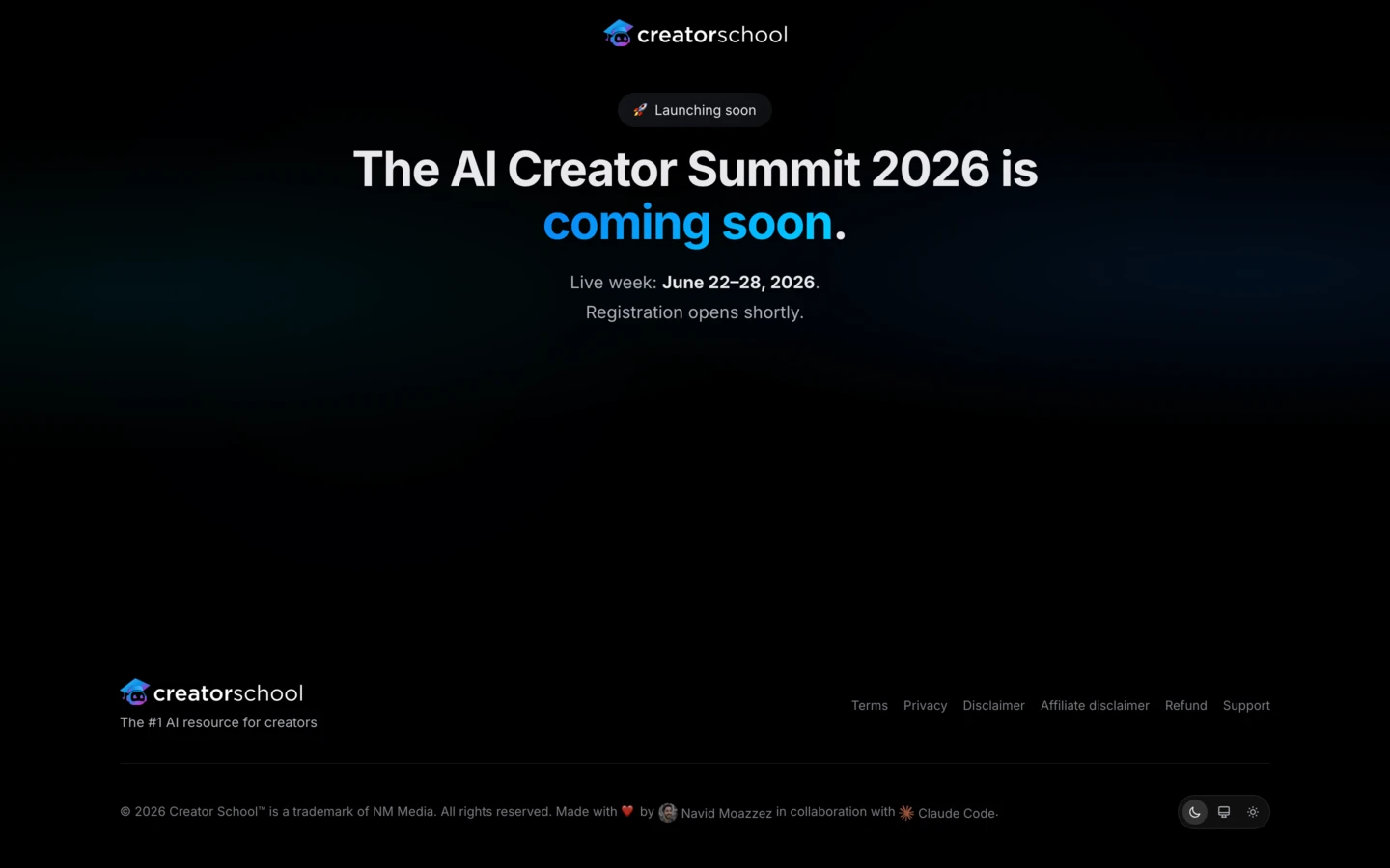 Summit Coming Soon Page (Dark)