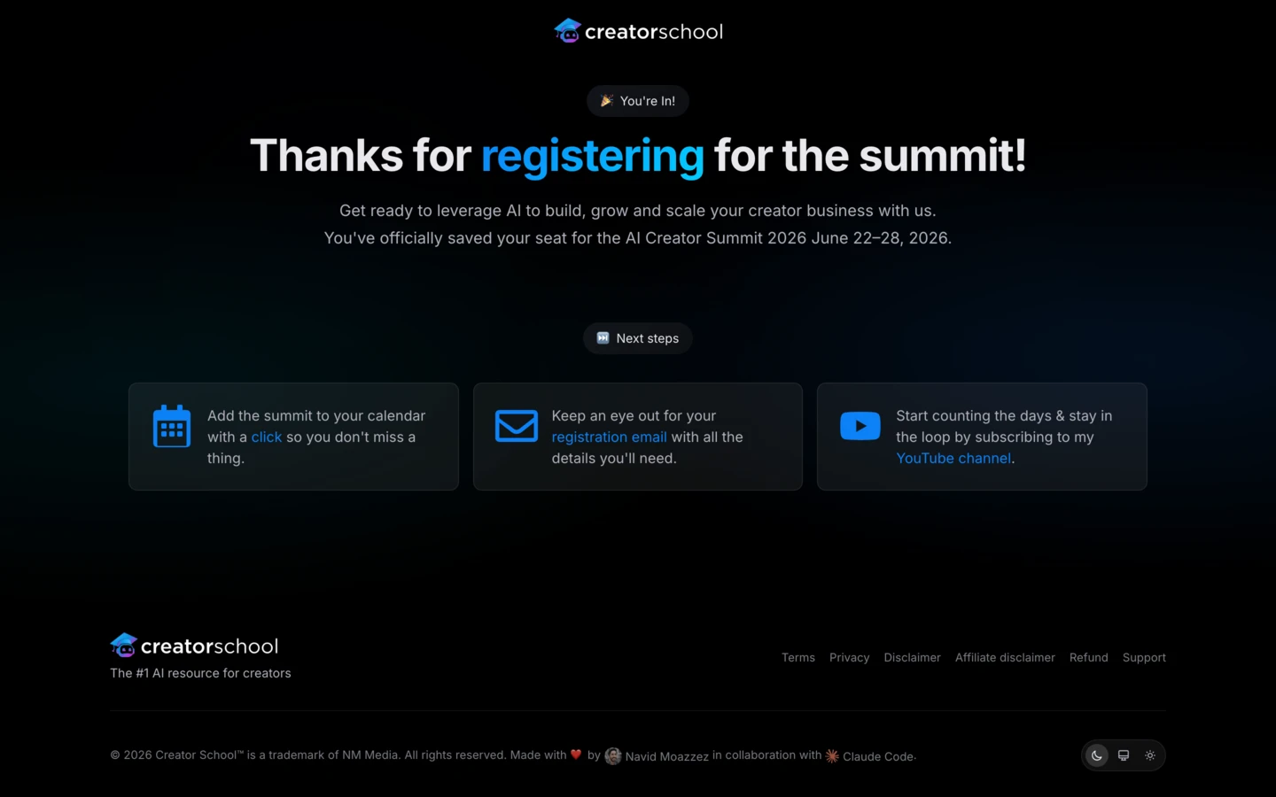 Summit Thank You Page (Dark)
