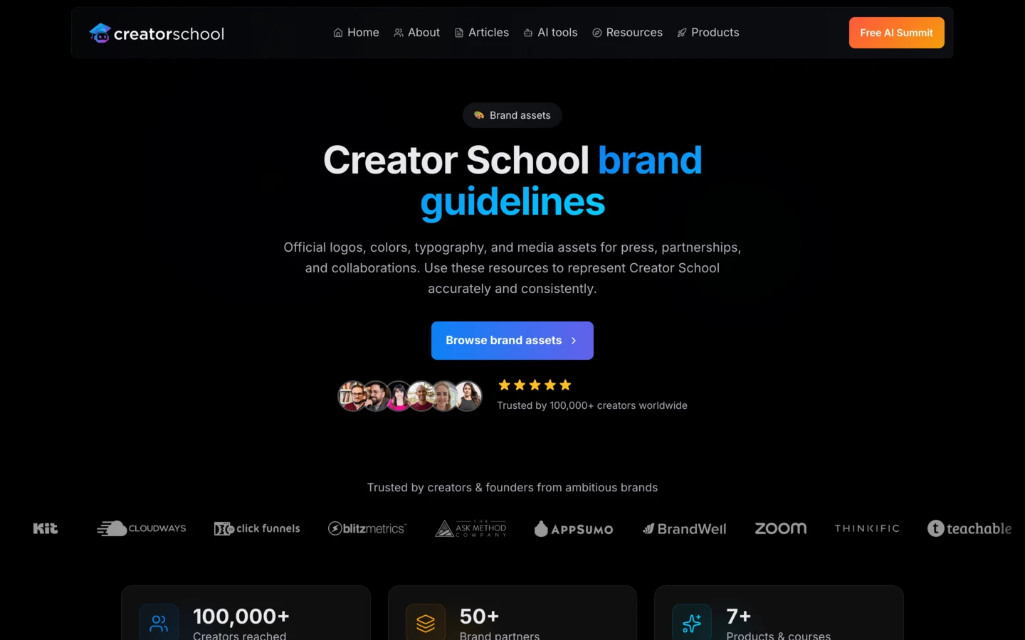 Brand Guidelines Page (Dark)