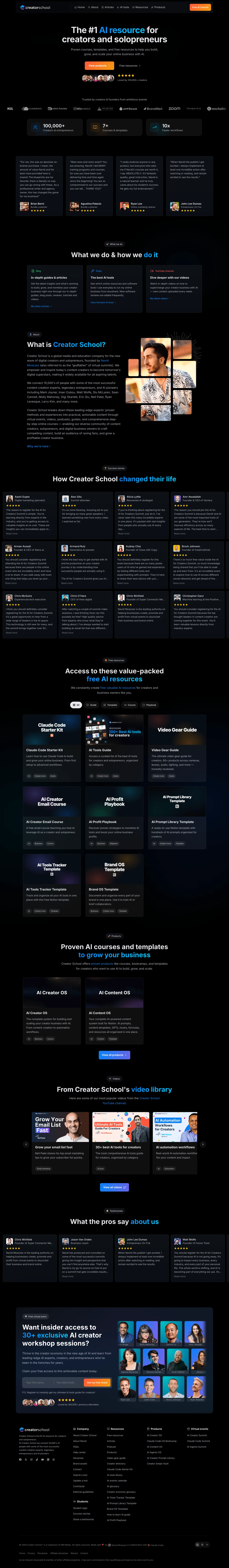 Home Page (Dark)