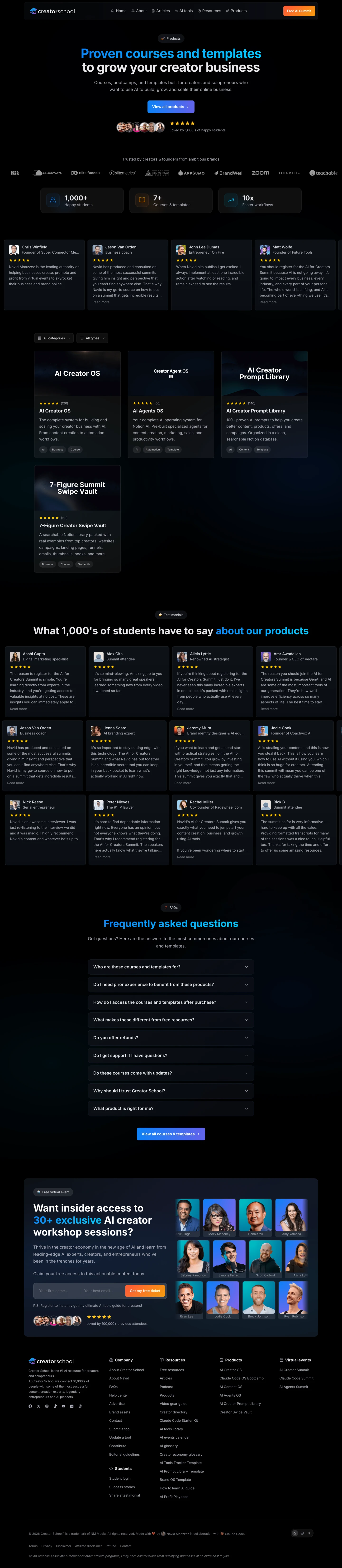 Products Page (Dark)